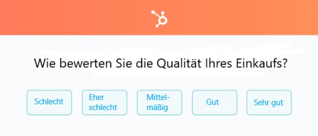 CSAT-Beispiel Customer Satisfaction Score HubSpot