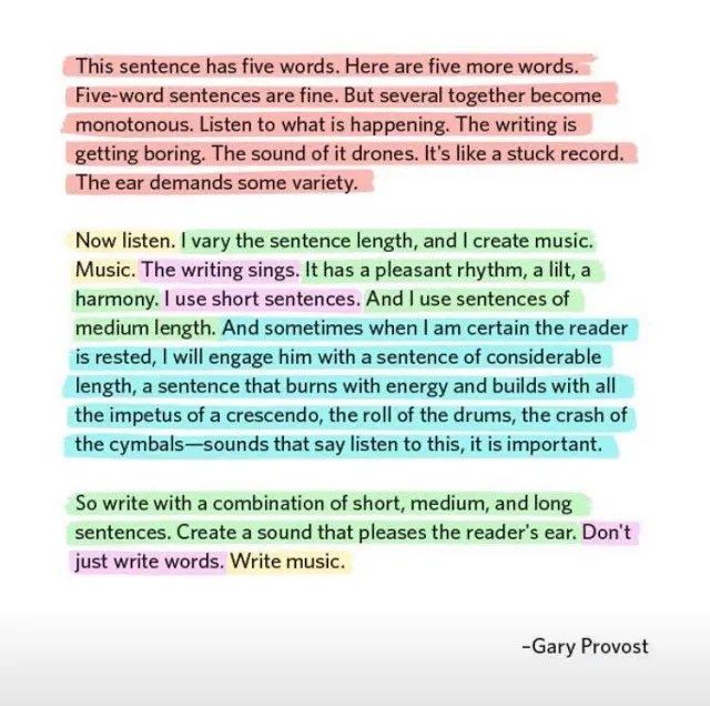 Gary Provost_Do not just write words. Write music.