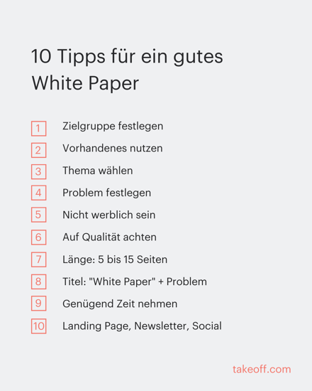 10 Tipps für ein gutes White Paper