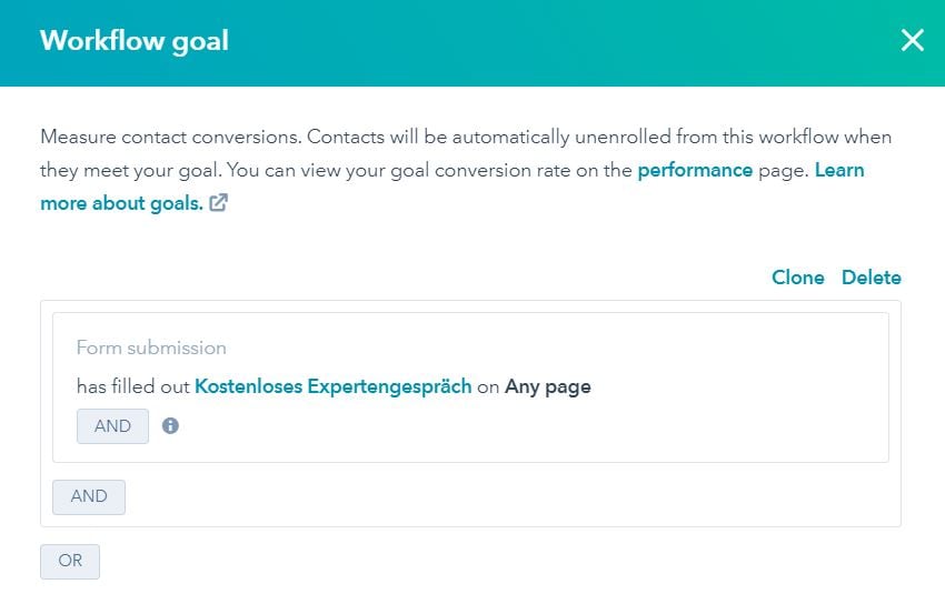 Workflow Goal HubSpot