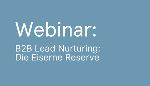 Webinar B2B Lead Nurturing Die Eiserne Reserve